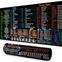 Excel Cheat Sheet Mouse Pad 31.5x11.8 Inches Large XL with Excel Shortcut Key Anti Slip Waterproof Gaming Mouse Pad for Studio Desk Computer Desk BDOKMN6GM Pack of 2