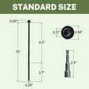 LIONMAX Structural Wood Lag Screws 12 Inch, 60-PCS, #14 X 12, Heavy Duty Rust Resistant Hex Head Exterior Timber Screw for Log/Landscape, Hex Socket Included, Black