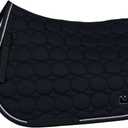 HORZE Marquess All Purpose Quilted Quick-Dry Saddle Pad with Crystal Trim (Horse, Dark Navy)