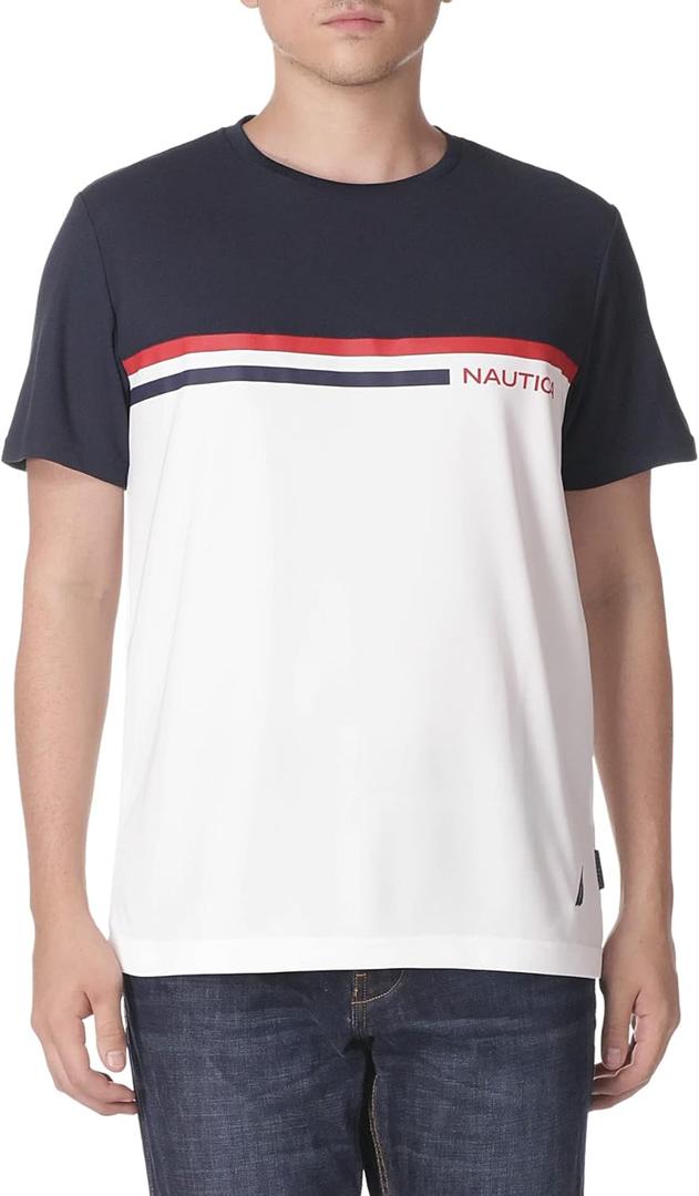 Nautica Men's Navtech Colorblock Tee (XX-Large, Navy)