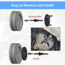 59 Pcs Harmonic Balancer Puller Removal & Installation Tool Kit, Flywheel Remover, Crankshaft Pulley Removal Steering Wheel Pulling Set, Compatible with Buick Regal, Lacrosse GL8, Firstland, etc.