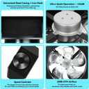 10 Inch Roof Exhaust Attic Fan,Wall Mounted Attic Vent Fan with Speed Controller for Greenhouse, Shed, Garage, Chicken Coop, Shop, Barn Ventilation,2500 CFM, Plug-and-Play, 16.5ft Power Cord, Black