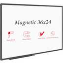 Clarity Dry Erase Board 36.5 x 24.5 Inch, Black Aluminum Frame Wall Mounted Board for Office Home and School