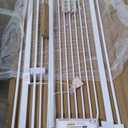 Lumizone Extra Tall Cat Gate 61.02" High Pressure Mounted 29.92"-34.24" Extra Wide 1.37" Gap No Drilling Auto-Close One-Handed Operation Tall Pet Gate for Dogs(White, 61.02" H x 29.92"-34.24" W)