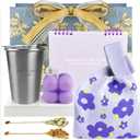 9 Pcs Book Lover Gifts- Stainless Steel Water Cup Tote Bag Notebook Bookmarks etc Suitable Gifts for book lover women Book Clubs Library Lover Bookworms Book Gift Birthday(Purple)