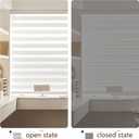 Cordless Zebra Blinds for Windows, 56" W x 72" H, White