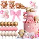 JeVenis Luxury Big Teddy Bear Cake Decoration Teddy Bear Baby Shower Decoration Teddy Bear Birthday Cake Decoration Baby Shower Cake Decoration Baby Girl Cake Decoration