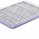Mifoci 2 Pcs Dog Potty Tray Mesh Puppy Training Pad Holder Floor Protection Portable Pee Pad Pet Toilet Training Tray Litter Box Corner for Medium and Large Dogs (25.6 x 18.9 Inch,Gray)