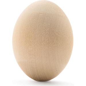 Easter Eggs to Paint, 12 Smooth Wooden Egg for Crafts, Quality Wood Eggs for Crafts & Easter Decor 2-1/2 in, by Woodpeckers