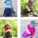 Dog Vest Winter Coat for Small Dogs Boy Girls, Dog Down Jackets Puppy Hoodie Sweatshirt Doggie Hoodie Coat Winter Clothes Pet Hooded Coat Apparel for Chihuahua in Cold Weather,Blue M (Medium-Chest 16 in, Back 11 in)