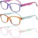 SIGVAN Reading Glasses 5 Packs Blue Light Blocking Eyeglasses Quality Spring Hinge Colorful Computer Readers for Women Men  (5 Mix-2, 1.5, Multiplier_x) Medium 