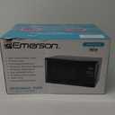 Emerson MW7302B Compact Countertop Microwave Oven with Touch Control, LED Display, 700W, 10 Power Levels, 6 Auto Menus, Glass Turntable and Child Safe Lock, 0.7 Cu., Ft. Black