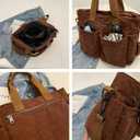 Makukke Tote Bag Women Large Crossbody Bag Stylish Handbag for Women Corduroy/Canvas Hobo Bag Fashion shoulder Bag Purse (Black)