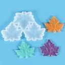 3D Maple Leaf Lollipop Mold Set 2 Pcs Maple Leaf Shaped Silicone Mold with 20 Pcs Lollipop Sticks Durable Mould for Resin Casting Epoxy Candy Chocolate Baking Cake Topper Decoration