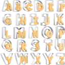26 Pcs Large Alphabet Cookie Cutters, 3 Inch Stainless Steel A-Z Letter Cookie Cutters Variety Pack Letters Shaped Baking Mold Tools for Biscuits, Sandwich, Dough, Home Birthday Party Supplies