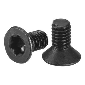 uxcell M2.5-0.45 x 4mm Flat Torx Head Machine Screws, 50Pcs 10.9 Grade Carbon Steel Countersunk Torx Anti Theft, Black Oxide Finish, Full Thread