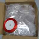 60 Pcs 2026 Christmas Clear Round Frame Ornaments with Red Ribbon, Acrylic Blank Round Photo Frame Bulk, Hanging Photo Ornaments for Christmas Tree Decoration (Crown Style)