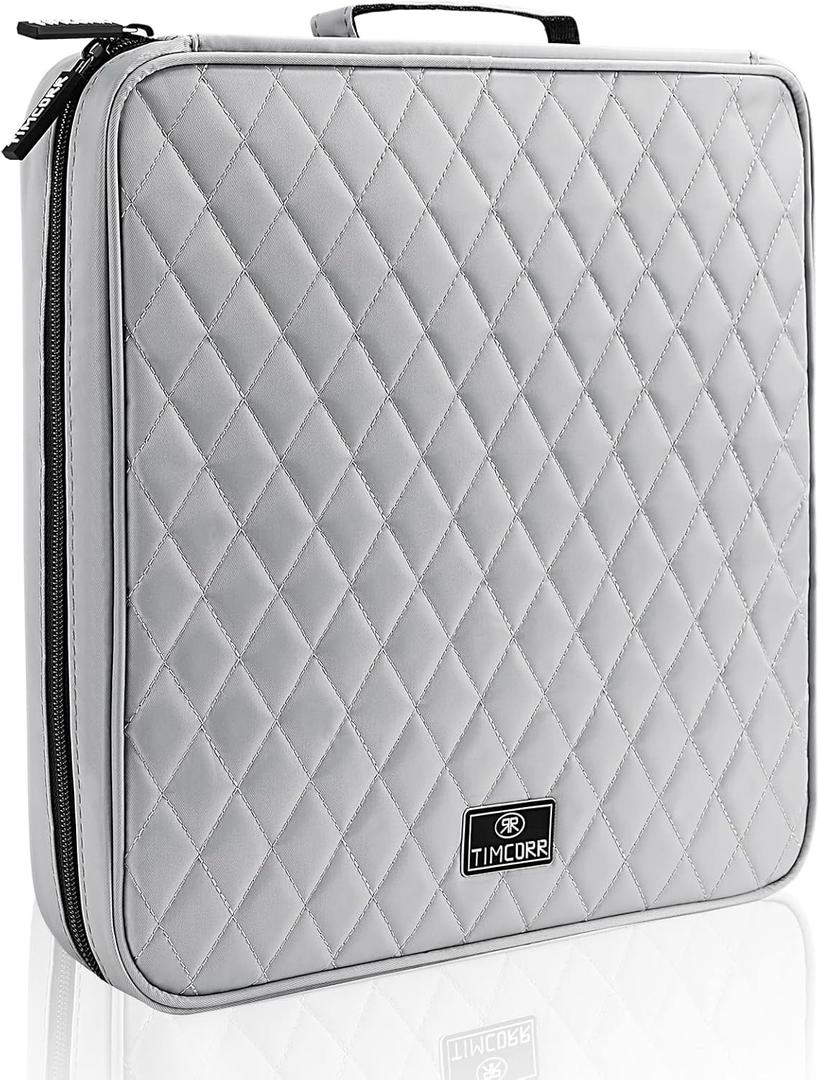 CD Case DVD Holder Storage: 160 Capacity DVD Cases Organizer Portable Wallet Storage - CD Plastic Protective Carrying Binder for Home Travel (Grey)