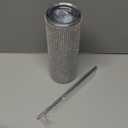 Tessco Bling Tumbler Cups Rhinestones with Straw Glitter Water Bottle Stainless Steel Straw Tumbler Insulated Bling Cup with Lid Brush for Teacher Graduation Season Gifts(20 oz,Colorful)