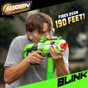 Siren Blasters Blink Motorized Rapid-Fire Ultra Long Range Foam Dart Blaster, Single Shot, Burst or Fully Auto Flywheel Launcher,190 Ft Range, 200 FPS, 20-Dart Mag, Rechargeable LiPo Battery, Ages 14+, Large