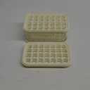 Brigii Ice Cube Tray with Lid&Bin, Ice Cube Mold with 56 Cubes, Stackable Ice Trays for Freezer with Easy-Release Silicone Bottom, for Drinks, Coffee, cocktail (White)