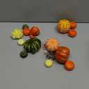 HAKACC 14 PCS Artificial Mixed Pumpkins for Decorating, Fake Pumpkins with 30PCS Fake Maple Leaves Thanksgiving Fall Harvest Decorations for Home, Fall Table Decor