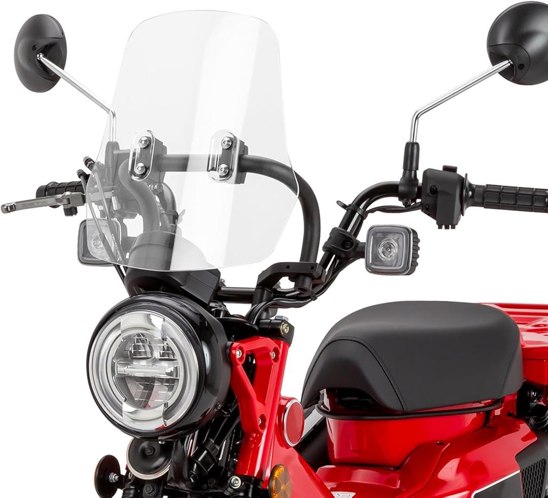 Motorcycle Windshield CT125 Hunter Cub Windscreen Wind Deflectors for Honda Hunter Cub CT125 CT 125 Trail 125 2020-2025 (Clear)