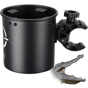 KEMIMOTO Motorcycle Cup Holder, Upgraded ATV Drink Holder with 0.6"-1.5" Metal Clamp, 32OZ Bike Water Bottle Holder for UTV, Scooter, Boat, Stroller, Wheelchair, Golf, Tractor