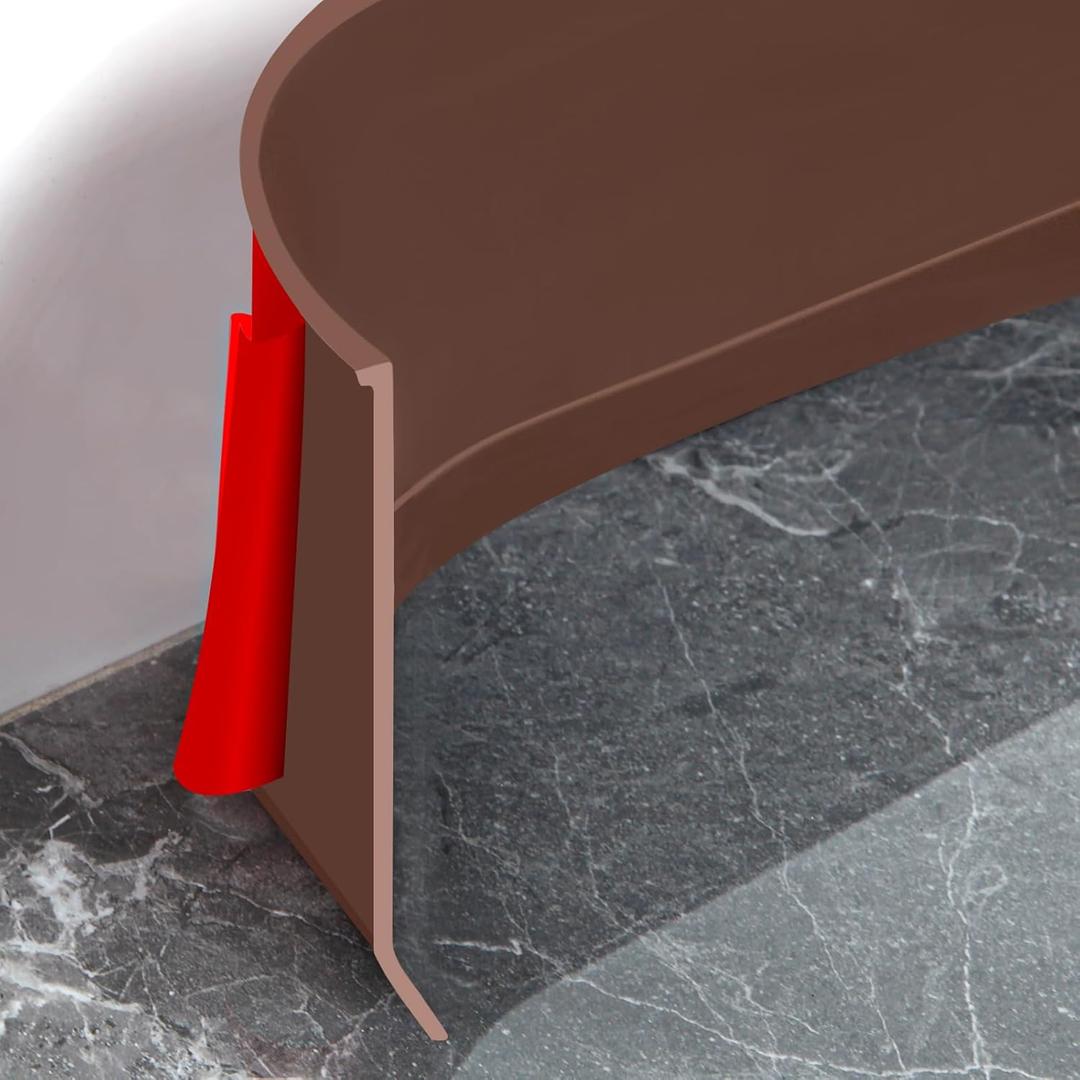 Flexible Baseboard Molding Trim 4 Inch Self-Adhesive Vinyl Wall Base Peel and Stick Cove Base Rubber Wall Baseboard Moulding Trim (200Ft, Brown)