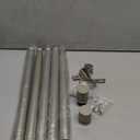 Curtain Rods for Windows 16 to 88 Inches Adjustable Length 1 Inch Diameter Window Curtain Rod with Aluminium End Cap, Brushed Nickel