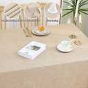 Smiry Rectangle Faux Champagne Table Cloth, Waterproof Burlap Fabric Tablecloth, Washable Decorative Farmhouse Table Covers for Kitchen, Dining, Parties, 60x120, Champagne