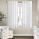 MIULEE Faux Linen Curtains 63 Inch Length 2 Panels Natural White Semi Sheer Curtain with Back Tab Rod Pocket, Light Filtering Window Privacy Burlap Drapes for Living Room Bedroom 42W x 63L