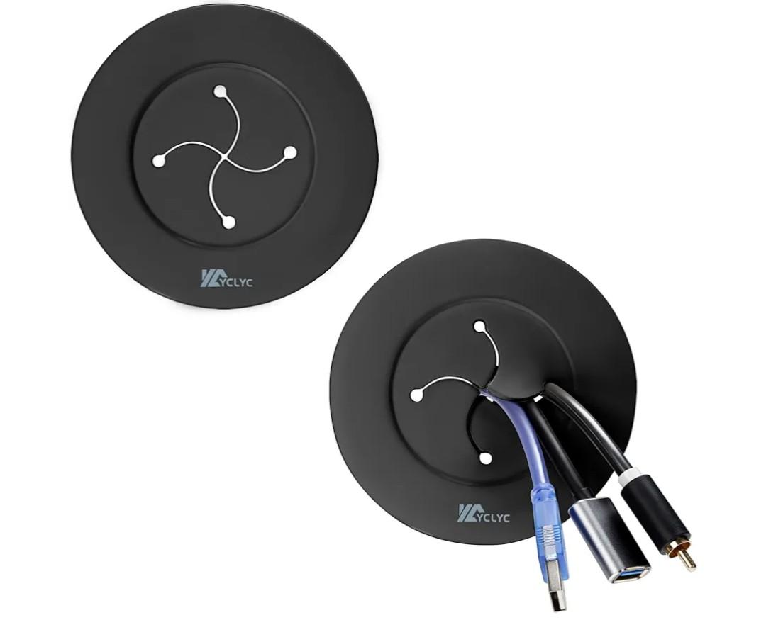 3in TV Cable Hider Wall Kit, YCLYC Large TV Cord Hider for Wall Mounted TV, TV Cord Covers for Wires on Wall Kit, Behind in Wall Cable Management Kit, Black TV Wire Hider for Wall