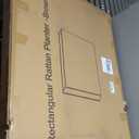 LEWIS&WAYNE Large Rectangular Block Planter Box Handmade Wicker Tall Planters for Outdoor Plants with Removable Liners Modern Planter for Indoor Outdoor Patio Deck - Brown, 38''x11''x30''