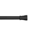 Kenney - Rogers Twist & Fit Tension Curtain Rod, Durable Metal Construction with No-Tools Installation, 5/8" Diameter, Adjustable 28"-48", Secure Hold for Windows, Black
