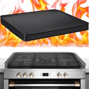 Full-Edge Fireproof Gas Stove Top Covers Foldable Waterproof Anti Dust for Kitchen Gas Burners, Washable Stove Guard Top Protector(20 x 24 Inch)