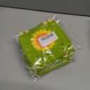 5 x INEBIZ Crochet Steering Wheel Cover Boho Sunflower Granny Squares Pattern Green Car Decor Cute Accessories for Women