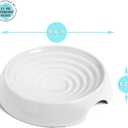 CatGuru Cat Bowls, Whisker Friendly Food Bowl for Indoor Cats, Reliefs Whisker Fatigue, Wide Kitten Dish, Non Slip Pet Dishes, Shallow Pet Plates (Marshmallow, (Pack of 2))