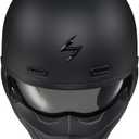ScorpionEXO Covert X Open Face Half Shell 3/4 Motorcycle Helmet Comm Ready Speaker Pockets DOT Solid (Matte Black - Medium)