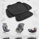 3W Car Seat Protector for Child Car Seat,TPE All Weather Heavy Duty Car Accessories, Applicable to All Models, Bear Baby Model, Black