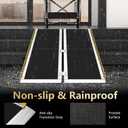 6FT Portable Wheelchair Ramp, Non-Slip Aluminum Folding Handicap Ramp, Ramps for Wheelchairs for Home with Handle, Wheelchair Ramps for Home Steps/Stairs/Threshold/Doorways/Scooter, 600LBS Capacity