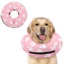Supet Inflatable Dog Cone Collar Alternative After Surgery, Dog Neck Donut Collar Recovery E Collar, Soft Pet Cone for Large Dogs, L