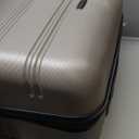 Rockland Melbourne Hardside Expandable Spinner Wheel Luggage, Silver, Checked Large 28"