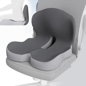 Memory Foam L-Shaped Integrated Seat Cushions - Ergonomic Lumbar Support Pillow with Sciatica Relief, Lower Back & Tailbone Protection Office Chair Cushion for Long Driving & Daily Use (Type-F)