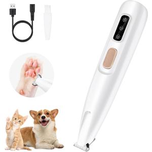 Mcbazel Pet Micro Precision Trimmer, Multifunctional Pet Hair Trimmer Waterproof Rechargeable Shaver with LED Light for Paws Eyes Ears Face Buttocks for Small Dogs and Cats，50dB Quiet Shave.
