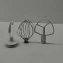 Kitchen Mixers Accessories 3-Piece Including K5AB Coated Flat Beater&K5ADH Dough Hook for Kitchen Stand Mixer&K5AWW Wire Whip for k-i-t-c-h-e-n-a-i-d k5a Tilt-Head Stand Mixer Attachments MIFLUS