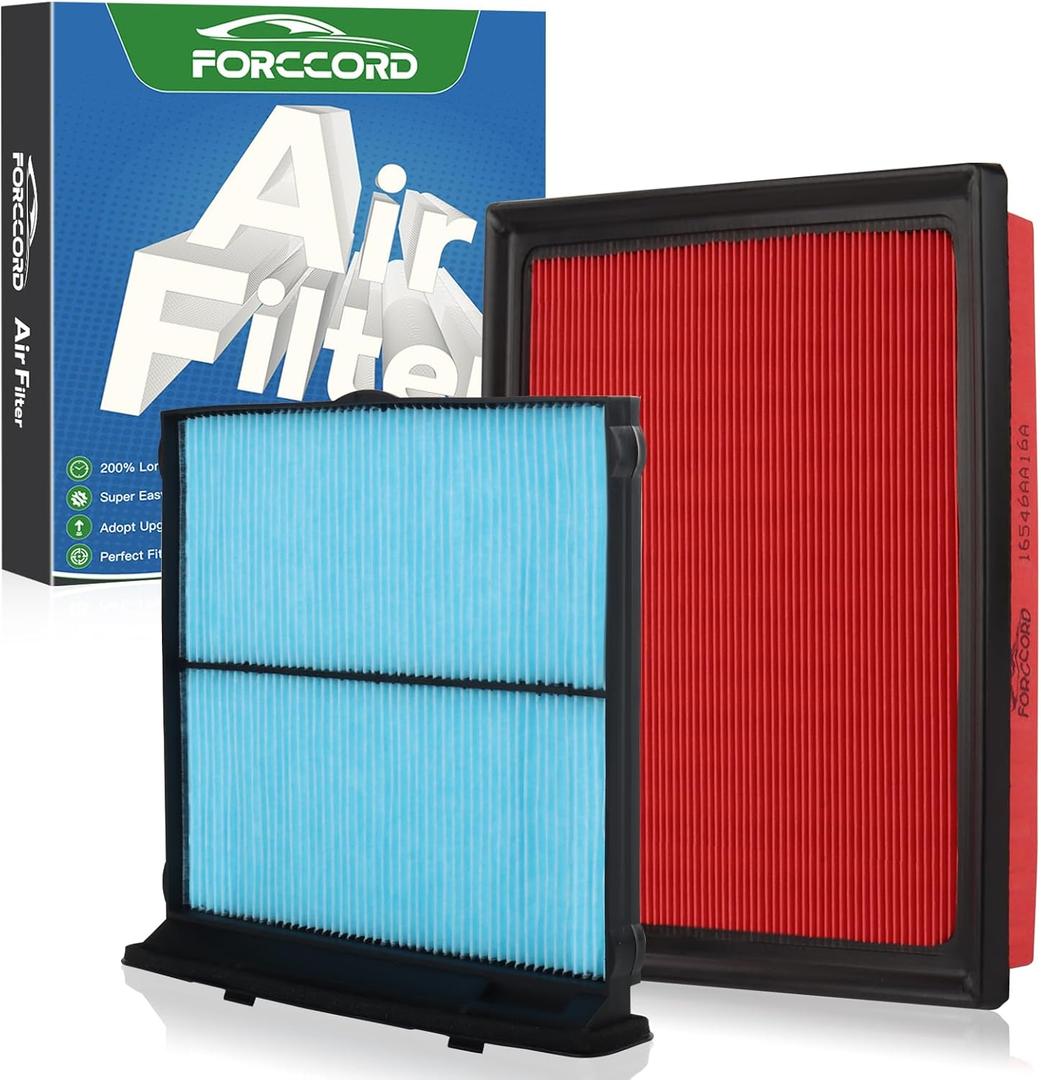Cabin Air Filter and Engine Air Filter Fit for Subaru Forester 2.5L 2026 2025 2024 2023 2022 2021 2020 2019 Activated Carbon Cabin Filter Replacement 72880-FL000 16546AA16A Accessories