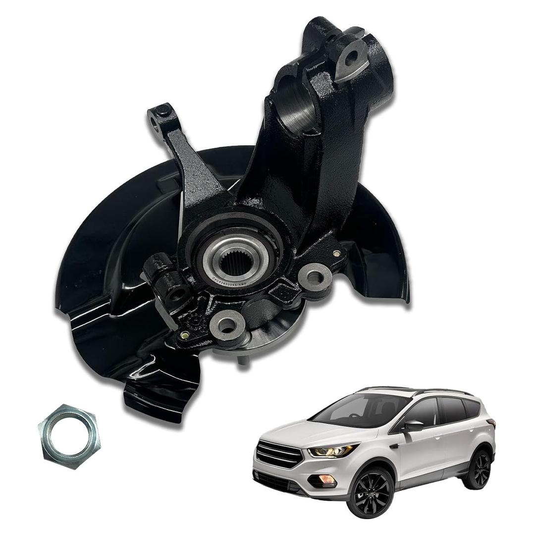 LK143 CV6Z2K005C Front Left(Driver Side) Wheel Bearing Hub&Steering Knuckle Assembly Fit for Ford Escape 2013 2014 2015 2016 2017 2018 2019CV6Z3K186B, GV6Z1104A