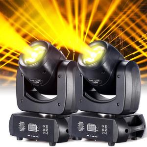 120W Moving Head DJ Lights LED Stage Lights 8 Gobos 8 Colors 8-Facet Prisms Infinite Rotating Sound Activated DMX512 for Wedding Event Party Live Show Christmas (2)