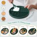 2 in 1 Slow Feeder Dog Bowls Small Breed, Silicone Lick Mat for Dogs, Dog Puzzle Bowl with Suction Cups for Anxiety Relief, Slow Feeder- Dishwasher Safe,Green,Spatula+UU Dogs Bowl+Cyclone Lick Pad